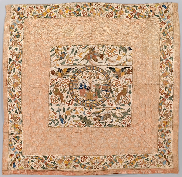 Needlepoint Cushion, Cabbage Roses